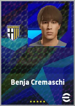 Benja Cremaschi eFootball 2026 player card, 71 OVR CMF