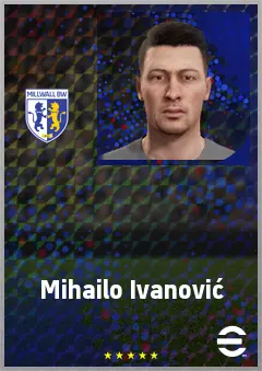 Mihailo Ivanović eFootball 2026 player card, 71 OVR CF