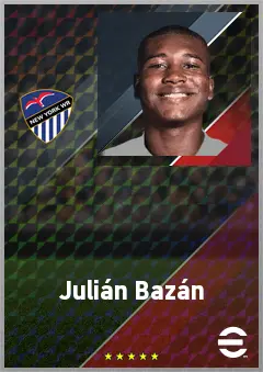 Julián Bazán eFootball 2026 player card, 66 OVR CB