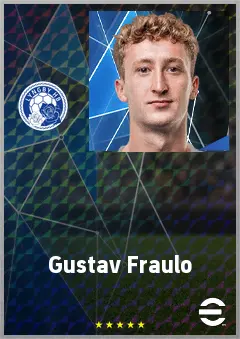 Gustav Fraulo eFootball 2026 player card, 70 OVR CMF