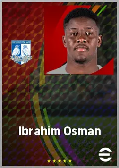 Ibrahim Osman eFootball 2026 player card, 71 OVR RWF