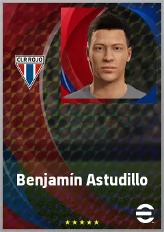 Benjamín Astudillo eFootball 2026 player card, 63 OVR GK