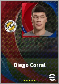 Diego Corral eFootball 2026 player card, 66 OVR RWF