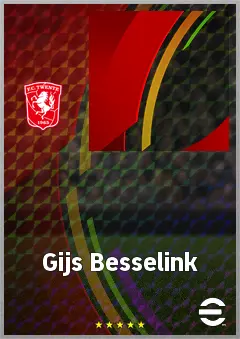 Gijs Besselink eFootball 2026 player card, 64 OVR DMF