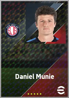 Daniel Munie eFootball 2026 player card, 72 OVR CB