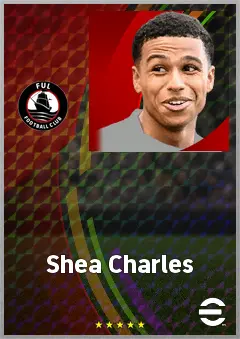 Shea Charles eFootball 2026 player card, 73 OVR CMF