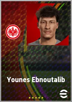 Younes Ebnoutalib eFootball 2026 player card, 72 OVR CF