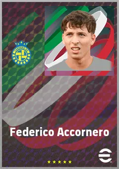 Federico Accornero eFootball 2026 player card, 65 OVR AMF