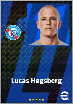 Lucas Høgsberg eFootball 2026 player card, 72 OVR CB
