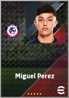 Miguel Perez eFootball 2026 player card, 66 OVR CMF