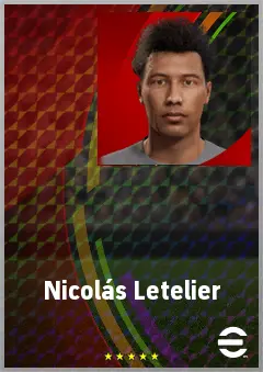 Nicolás Letelier eFootball 2026 player card, 64 OVR CMF