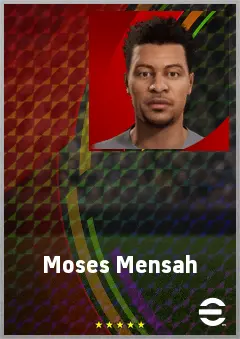 Moses Mensah eFootball 2026 player card, 68 OVR LB