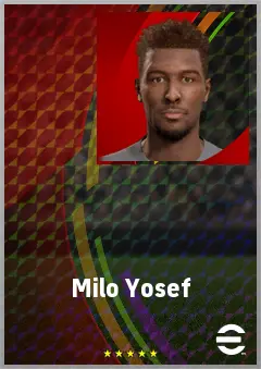 Milo Yosef eFootball 2026 player card, 69 OVR RMF
