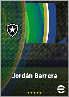 Jordán Barrera eFootball 2026 player card, 68 OVR LMF