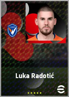 Luka Radotić eFootball 2026 player card, 65 OVR GK