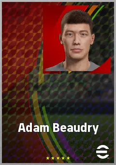 Adam Beaudry eFootball 2026 player card, 66 OVR GK