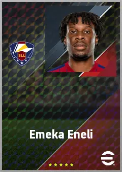 Emeka Eneli eFootball 2026 player card, 72 OVR DMF