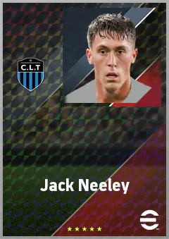 Jack Neeley eFootball 2026 player card, 64 OVR CB