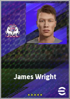 James Wright eFootball 2026 player card, 68 OVR GK