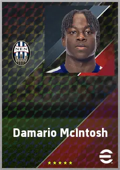 Damario McIntosh eFootball 2026 player card, 63 OVR RB