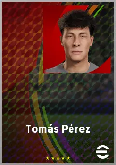 Tomás Pérez eFootball 2026 player card, 69 OVR DMF