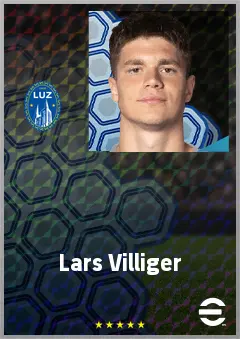Lars Villiger eFootball 2026 player card, 68 OVR CF