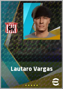 Lautaro Vargas eFootball 2026 player card, 74 OVR RB