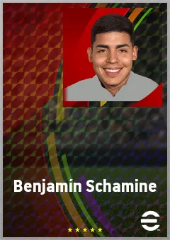 Benjamín Schamine eFootball 2026 player card, 69 OVR CMF