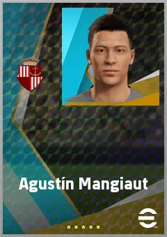 Agustín Mangiaut eFootball 2026 player card, 66 OVR GK