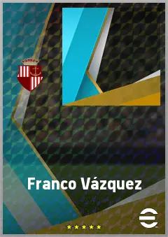 Franco Vázquez eFootball 2026 player card, 67 OVR CB