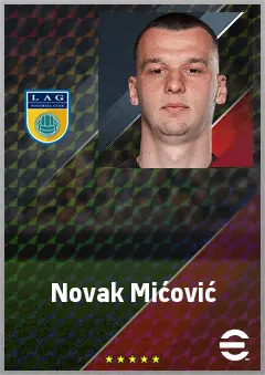 Novak Mićović eFootball 2026 player card, 71 OVR GK