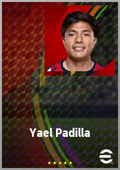 Yael Padilla eFootball 2026 player card, 68 OVR AMF