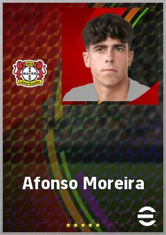 Afonso Moreira eFootball 2026 player card, 73 OVR LWF