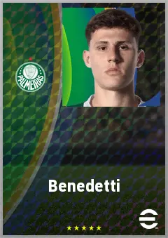Benedetti eFootball 2026 player card, 68 OVR CB