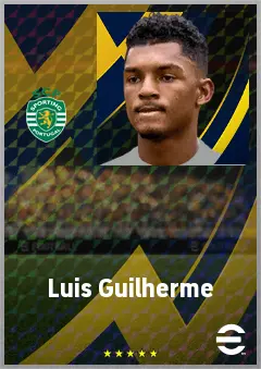 Luis Guilherme eFootball 2026 player card, 72 OVR RWF
