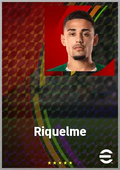 Riquelme eFootball 2026 player card, 68 OVR LWF
