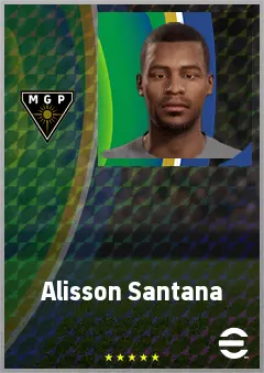 Alisson Santana eFootball 2026 player card, 71 OVR RWF