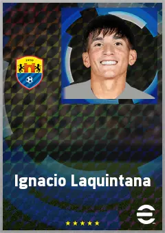 Ignacio Laquintana eFootball 2026 player card, 72 OVR RWF