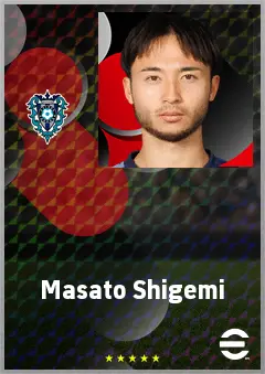 Shigemi Masato eFootball 2026 player card, 67 OVR CMF