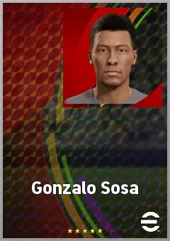 Gonzalo Sosa eFootball 2026 player card, 65 OVR AMF