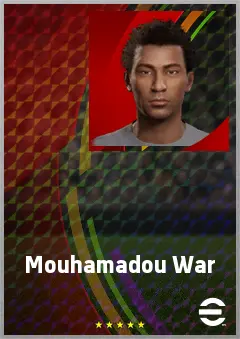 War Mouhamadou eFootball 2026 player card, 66 OVR RWF