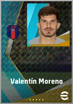 Valentín Moreno eFootball 2026 player card, 68 OVR RB