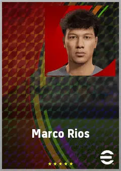 Marco Rios eFootball 2026 player card, 63 OVR AMF