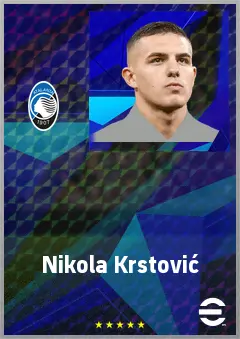 Nikola Krstović eFootball 2026 player card, 73 OVR CF
