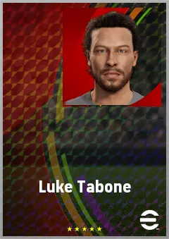 Luke Tabone eFootball 2026 player card, 65 OVR CB