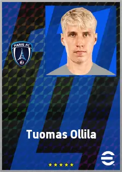 Tuomas Ollila eFootball 2026 player card, 69 OVR LB