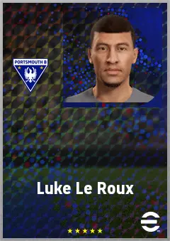 Luke Le Roux eFootball 2026 player card, 69 OVR CMF
