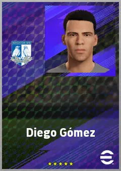Diego Gómez eFootball 2026 player card, 74 OVR CMF