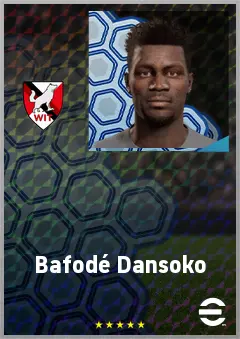 Bafodé Dansoko eFootball 2026 player card, 68 OVR RWF