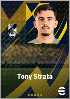 Tony Strata eFootball 2026 player card, 65 OVR RB